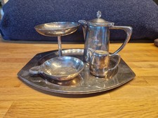 Hotelsilber Kaffeekännchen, Sahnekännchen, Schälchen für Gebäck, Tablett