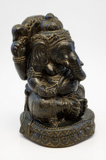 Ganesha Skulptur - Deko Raumdeko Kunstwerk - Hindu Gottheit des Glückes