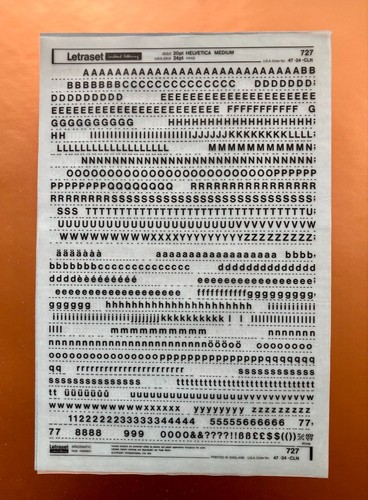 Letraset 727 helvetica medium - 727,