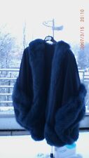 Pelz Cape/Umhang Kaschmir und ROYAL BLUE Designerstück