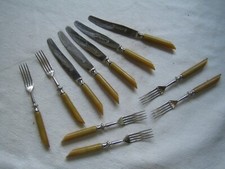 Dachboden Fund : Altes Essbesteck - Solingen / Messe Gabel - Griffe Organisch