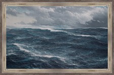 Sturm in der Nordsee 1908 Marine Schnars Alquist A3 006 Gerahmt
