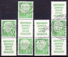 1955 Heuss ZDR Mi S 21 bis 24