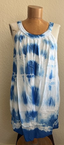 Kleid boho sommer blau gr - kleid,
