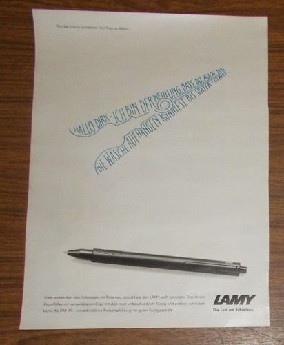Seltene werbung lamy - werbung, swift