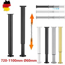 Tischfüße Tischbeine Möbelfuß Höheverstellbar Eisen Optik 710-1100mm Sehr Stabil
