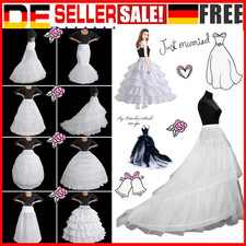 Brautkleid Unterrock Hochzeitskleid Krinoline lang Rock-Unterkleid Reifrock Weiß