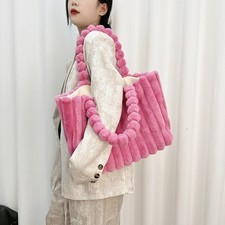 Damen flauschig schultertasche - flauschig,