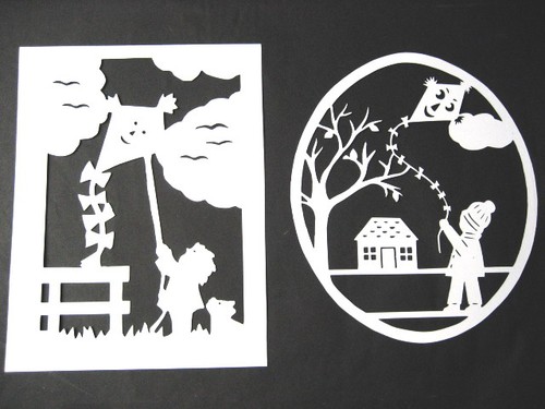 Fensterbild filigran tonkarton - fensterbild,