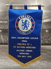 Chelsea v Bayern München 2012 Champions League Finale Wimpel Größe 55 cm X 35 cm