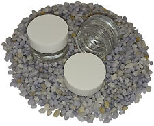 40 x Designer Glas Tiegel Glastiegel Diana weißer Deckel 5ml Geldosen Leer