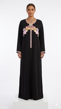 Damen Langarm  Kaftan Kleid