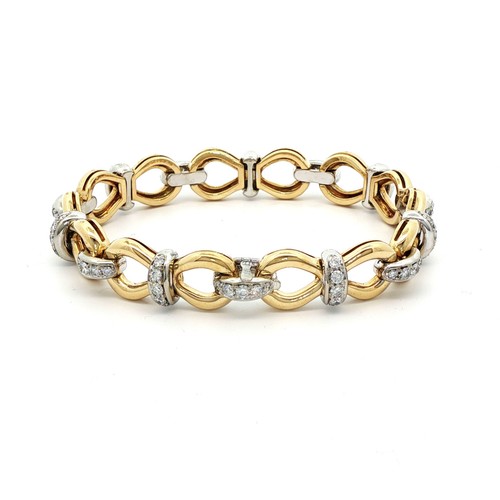 Armband bicolor mit brillanten - armband,