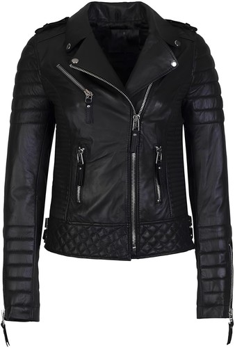 Lederjacke damen schwarz - lederjacke,