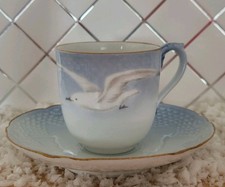 Bing & Gröndahl fliegender Vogel Mokkatasse und Unterteller Mocca Tasse Set 