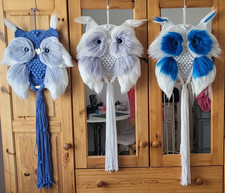 Makramee Eule Wandbehang