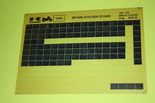 original Microfiche Kawasaki Z1000 ZR1000A Bj. 2003-2004 Explosionszeichnung