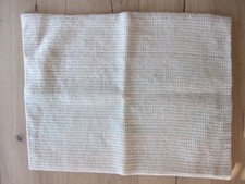 Kleine Decke Teppich Wandbehang Wolle mit Jute ca. 42 x 52 cm