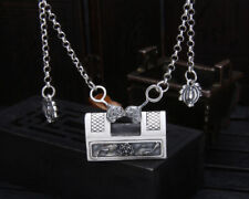 B25 Anhänger Tasche Korb Koffer extravagante Kette Feinsilber 999