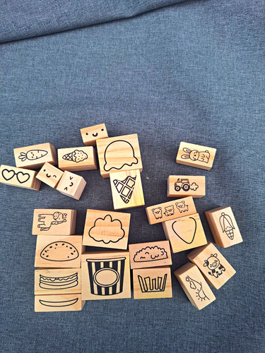 Holzstempel set motivstempel - set,