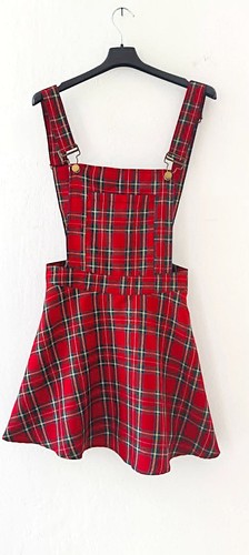 Jawbreaker red tartan - red, pinafore