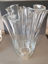Formano Vase Welle Kristall groß h=48cm x b= 32cm