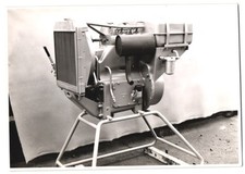 Fotografie HELA Hermann Lanz Aulendorf, 2-Zylinder Reihenmotor - Stationärmotor 