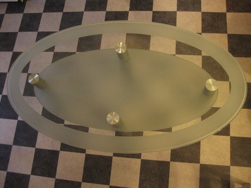 Glastisch oval 160 - glastisch,