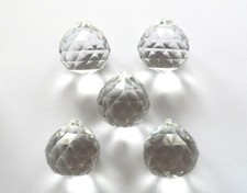 5 x Glaskugel 40mm Sonnenfänger Glasprisma Regenbogen Glas Prisma