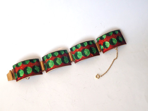 Altes emaille armband bunt - emaille,