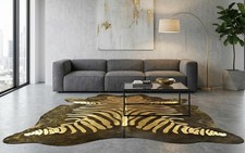 KUHFELL STIERFELL SCHWARZ GOLD