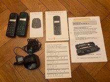 2 x Telekom T-Sinus 44 Handgeräte + Ladestation  - 1997 - inkl. Bedienungsanl.