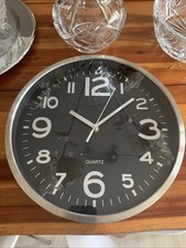 Edelstahl Wanduhr , Rund 