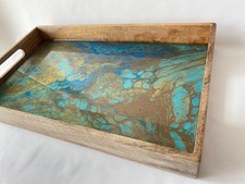 Acryl Pouring Deko Tablett -