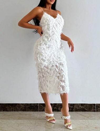 Shein kleid midi weiss - ♥️,