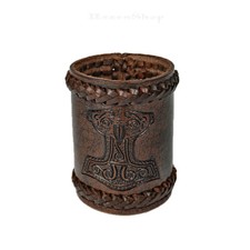 Würfelbecher aus Leder mit