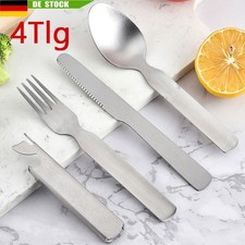 4x Bundeswehr Essbesteck Feldbesteck Camping Notfallset Armee Besteck Outdoor 