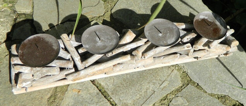 Kerzenhalter adventsgesteck - kerzenhalter,