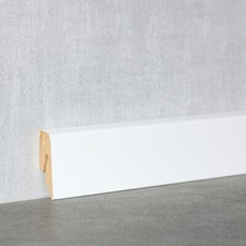  Sockelleiste weiß 40mm Cube  K40C Fußleiste Vinyl Laminat Parkett Clips Ecken 