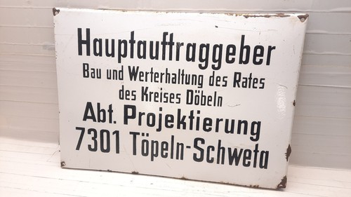 Blechschild emaille schild ddr - blechschild,