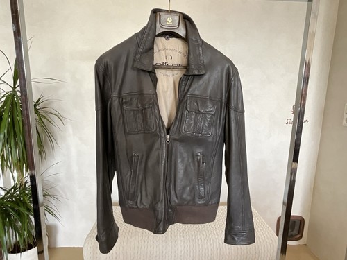 Offset lederblouson lederjacke - lederblouson,