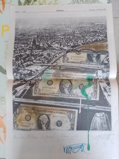 Wolf Vostell Zeitungs Graphik Orginal Signatur vom Künstler 