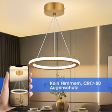 LED Design Hänge Strahler Decken Lampe Wohn Zimmer Ring Pendel Leuchte Gold DE