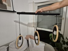 hängeleuchte esszimmer Schwarz und Holz farbe 