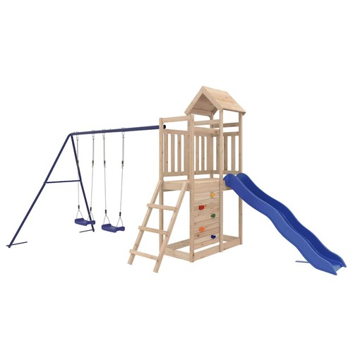 Großer holz spielturm mit - holz,