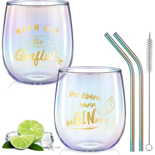 Gin gläser set 2er bunt - gin, 450ml