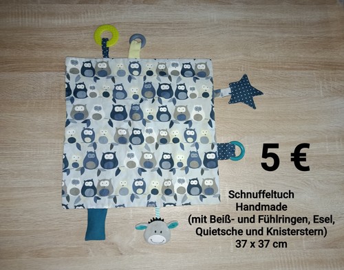 Schnuffeltuch handmade eule - handmade,,