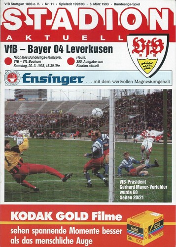 Programm 1992 vfb stuttgart - 1992/93,