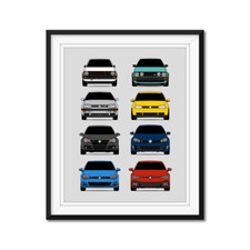 VW Golf GTI Generations Poster