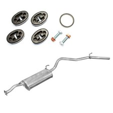 Endschalldämpfer Auspuff + Anbausatz für Daihatsu Feroza 1.6 16V 70kW 95PS